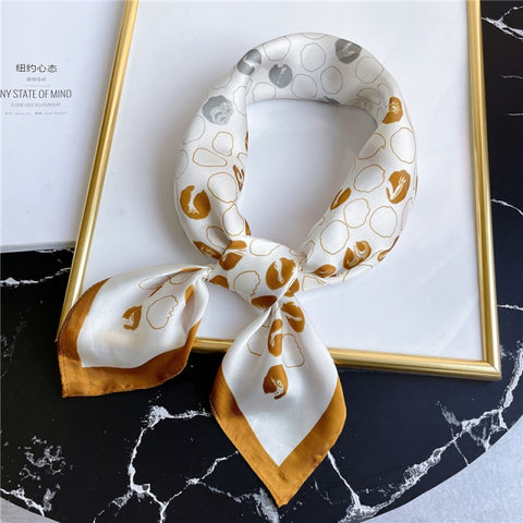 New Silk Scarf Lady Hair band Square Shawl Satin Bag Scarves Head Wrap