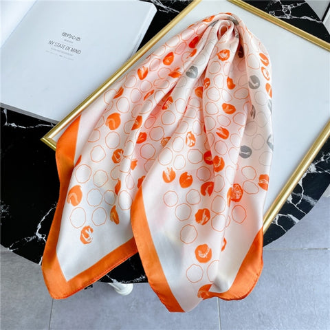New Silk Scarf Lady Hair band Square Shawl Satin Bag Scarves Head Wrap