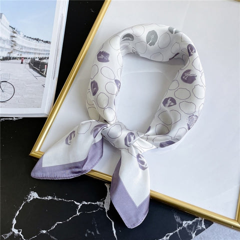 New Silk Scarf Lady Hair band Square Shawl Satin Bag Scarves Head Wrap