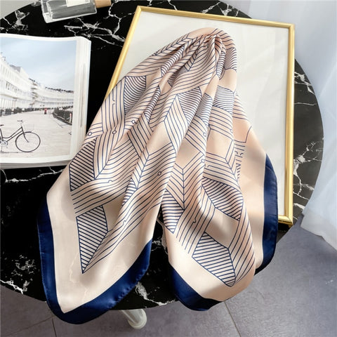 New Silk Scarf Lady Hair band Square Shawl Satin Bag Scarves Head Wrap