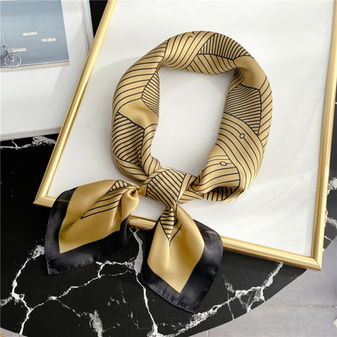 New Silk Scarf Lady Hair band Square Shawl Satin Bag Scarves Head Wrap