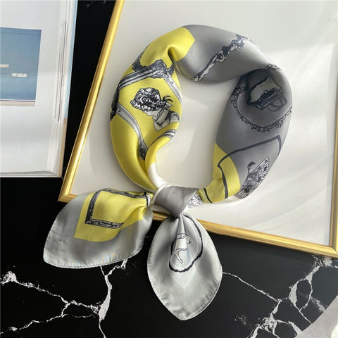 New Silk Scarf Lady Hair band Square Shawl Satin Bag Scarves Head Wrap