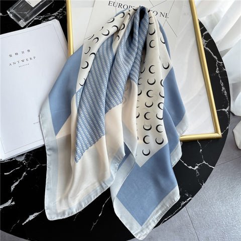 New Silk Scarf Lady Hair band Square Shawl Satin Bag Scarves Head Wrap