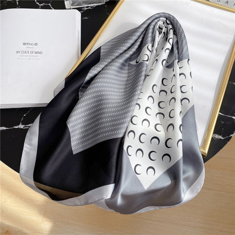 New Silk Scarf Lady Hair band Square Shawl Satin Bag Scarves Head Wrap