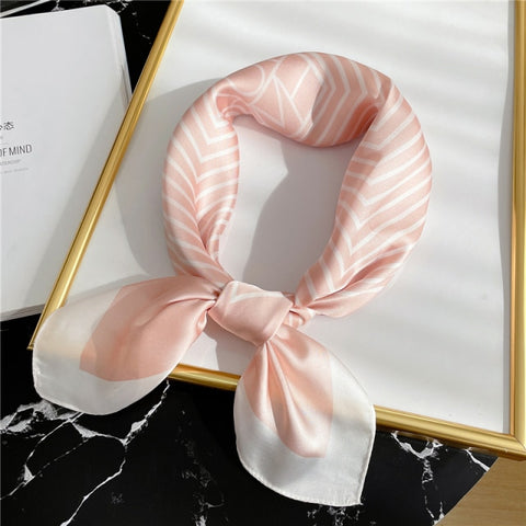 New Silk Scarf Lady Hair band Square Shawl Satin Bag Scarves Head Wrap