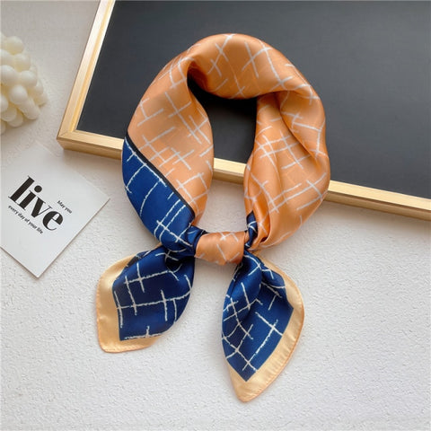 New Silk Scarf Lady Hair band Square Shawl Satin Bag Scarves Head Wrap
