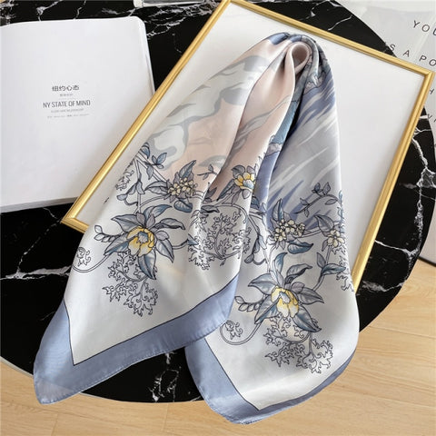 New Silk Scarf Lady Hair band Square Shawl Satin Bag Scarves Head Wrap