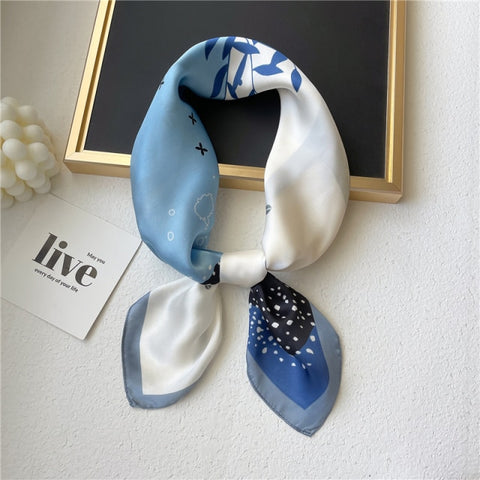 New Silk Scarf Lady Hair band Square Shawl Satin Bag Scarves Head Wrap