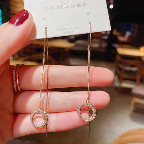 New personality fashion design zircon earrings for women