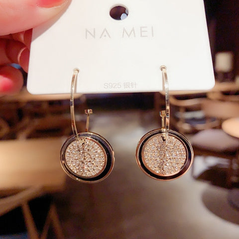 New personality fashion design zircon earrings for women