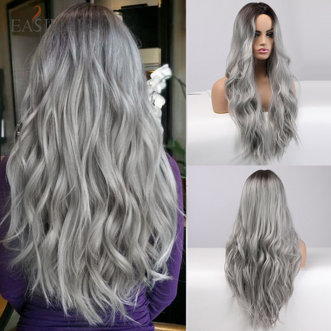 Long Wavy Middle Part Cosplay Natural Heat Resistant Synthetic Wig for Women