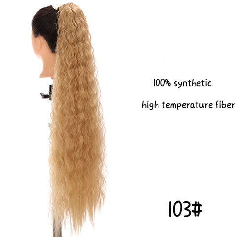 Synthetic Fiber Heat-Resistant Straight Hair With Ponytail Tail Wigs