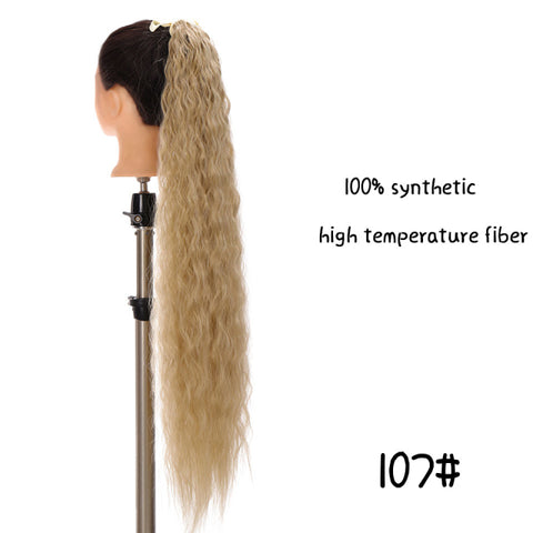 Synthetic Fiber Heat-Resistant Straight Hair With Ponytail Tail Wigs