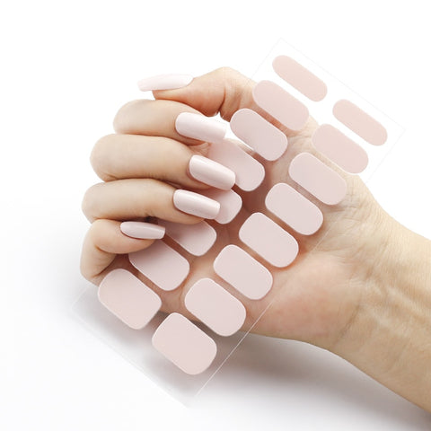 New Year Pure Color Nail Wrap Stickers Set Inpluser