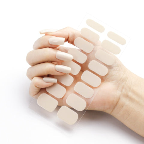 New Year Pure Color Nail Wrap Stickers Set Inpluser