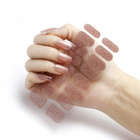 New Year Pure Color Nail Wrap Stickers Set Inpluser