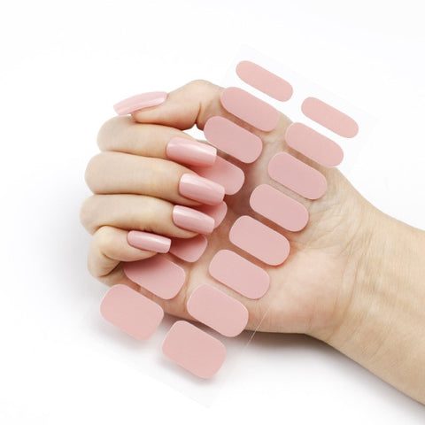 New Year Pure Color Nail Wrap Stickers Set Inpluser
