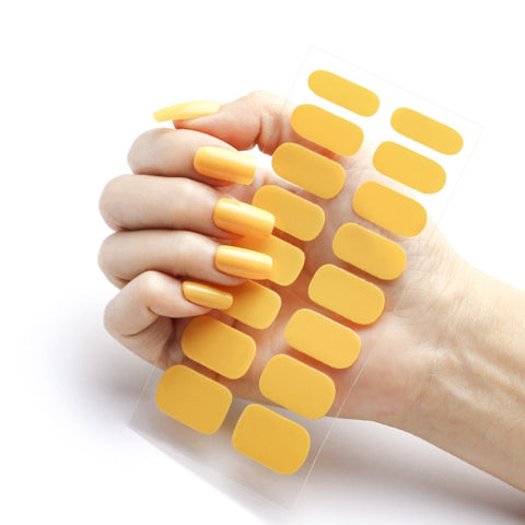 New Year Pure Color Nail Wrap Stickers Set Inpluser