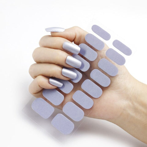 New Year Pure Color Nail Wrap Stickers Set Inpluser
