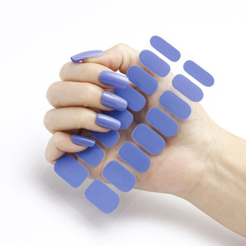 New Year Pure Color Nail Wrap Stickers Set Inpluser