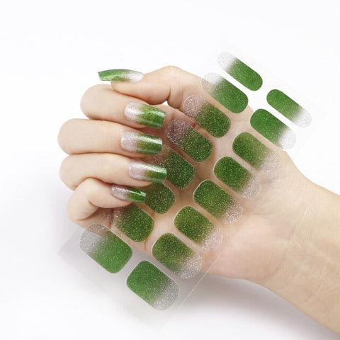 New Year Pure Color Nail Wrap Stickers Set Inpluser