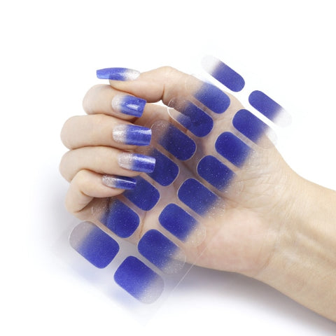 New Year Pure Color Nail Wrap Stickers Set Inpluser