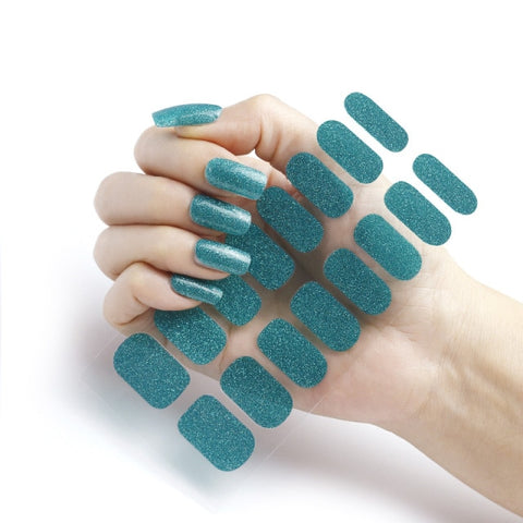 New Year Pure Color Nail Wrap Stickers Set Inpluser