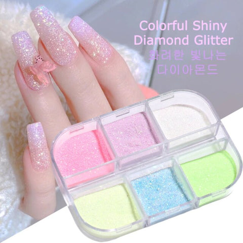 Nail Polish Powder Neon Fluorescent Pigment Set DIY Gel Inpluser