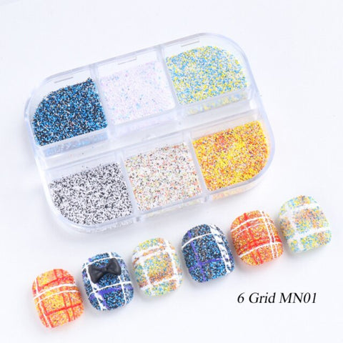 Nail Polish Powder Neon Fluorescent Pigment Set DIY Gel Inpluser