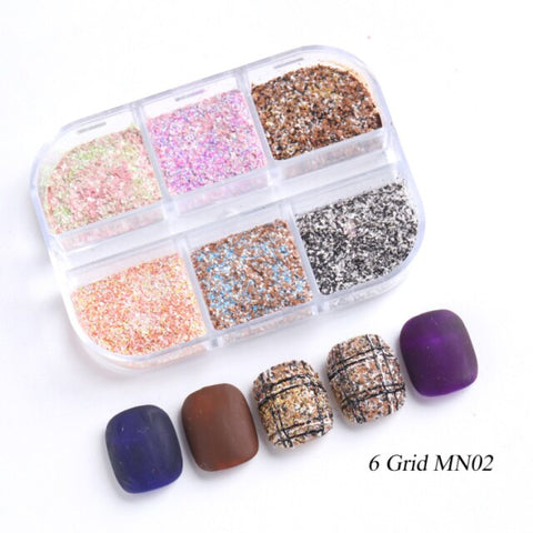 Nail Polish Powder Neon Fluorescent Pigment Set DIY Gel Inpluser