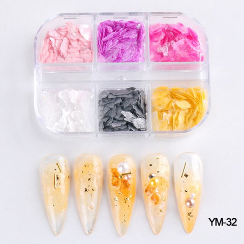 Nail Polish Powder Neon Fluorescent Pigment Set DIY Gel Inpluser