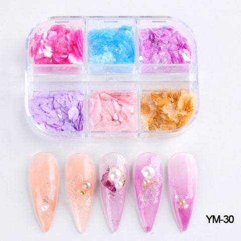 Nail Polish Powder Neon Fluorescent Pigment Set DIY Gel Inpluser