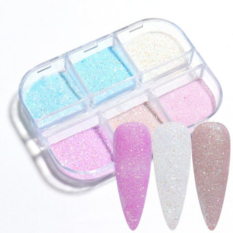 Nail Polish Powder Neon Fluorescent Pigment Set DIY Gel Inpluser