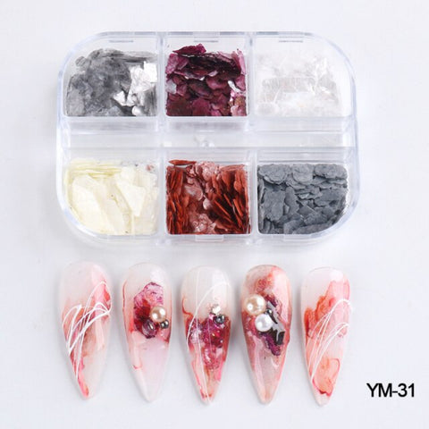 Nail Polish Powder Neon Fluorescent Pigment Set DIY Gel Inpluser