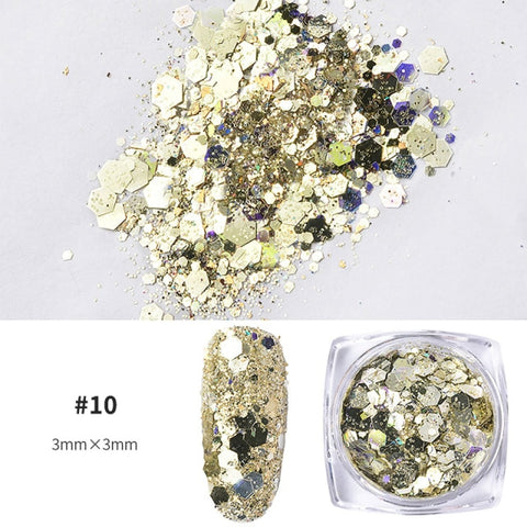 Purple Chameleon Sparkly Nail Decorations Inpluser