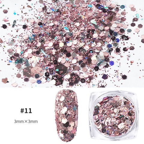 Purple Chameleon Sparkly Nail Decorations Inpluser