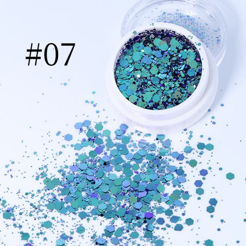 Purple Chameleon Sparkly Nail Decorations Inpluser