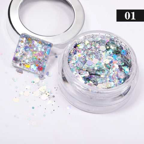 Purple Chameleon Sparkly Nail Decorations Inpluser