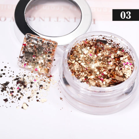 Purple Chameleon Sparkly Nail Decorations Inpluser