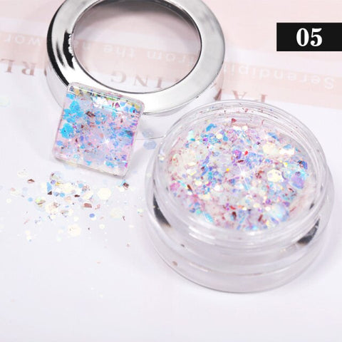 Purple Chameleon Sparkly Nail Decorations Inpluser