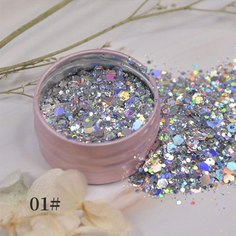 Purple Chameleon Sparkly Nail Decorations Inpluser