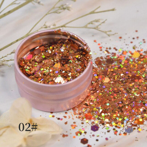 Purple Chameleon Sparkly Nail Decorations Inpluser