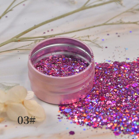 Purple Chameleon Sparkly Nail Decorations Inpluser