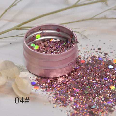 Purple Chameleon Sparkly Nail Decorations Inpluser