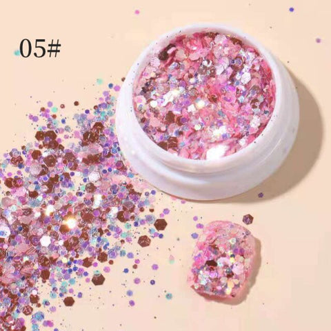 Purple Chameleon Sparkly Nail Decorations Inpluser