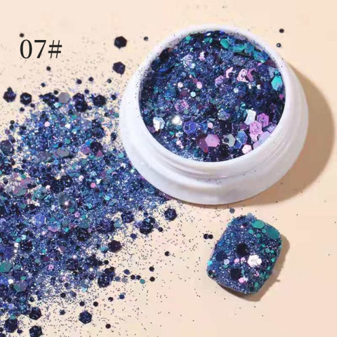 Purple Chameleon Sparkly Nail Decorations Inpluser