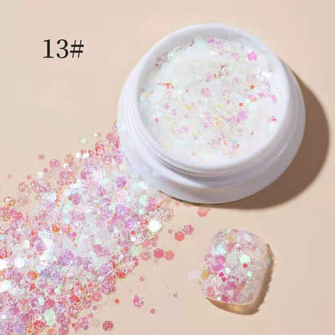 Purple Chameleon Sparkly Nail Decorations Inpluser