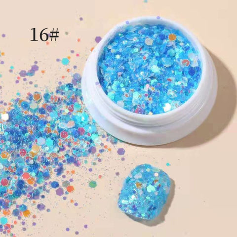 Purple Chameleon Sparkly Nail Decorations Inpluser