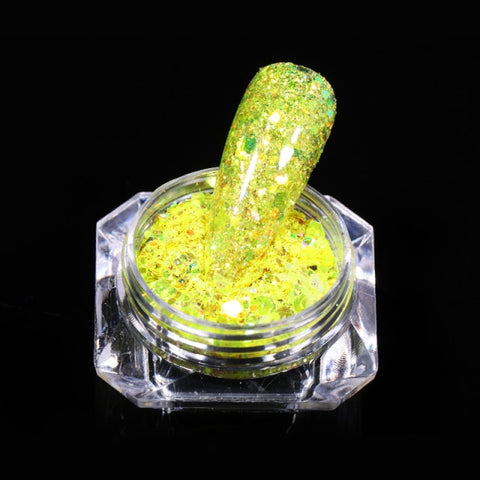 Purple Chameleon Sparkly Nail Decorations Inpluser