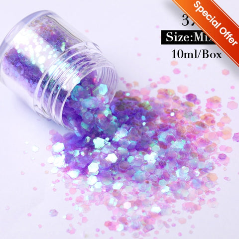 Purple Chameleon Sparkly Nail Decorations Inpluser